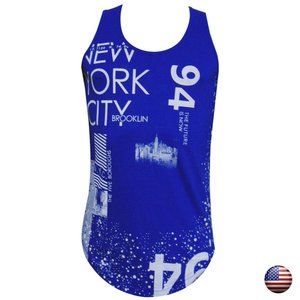HEDS MEN'S NEW YORK CITY 94 BLUE TANK TOP SIZE M